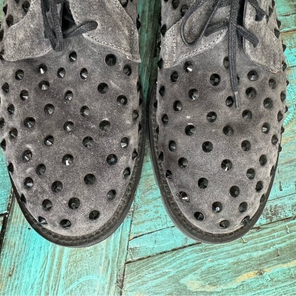 PERTINI Leather Shoes With Black Stones Size 39 Steampunk - Picture 6 of 12